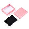 Rhombus Textured Cardboard Jewelry Boxes CBOX-T006-01K-4