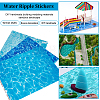 9 Sheets 3 Styles Coated Paper Water Ripple Stickers STIC-BC0001-05-4