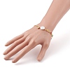 Natural Baroque Pearl Keshi Pearl Link Bracelets BJEW-JB05803-5