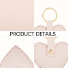 2Pcs 2 Colors PU Leather Keychain KEYC-CL0001-56-6