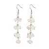 Natural Rose Quartz Dangle Earrings for Women EJEW-TA00553-01-1