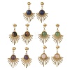 Natural Gemstone Stud Dangle Earrings EJEW-JE07269-01-2