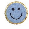 Flat Round with Smiling Face Computerized Towel Embroidery Cloth Iron on/Sew on Patches SMFA-PW0001-54B-1