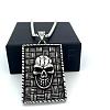 Vintage Punk 304 Stainless Stee Skull Medal Pendant Necklaces for Men TO1001-1