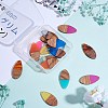 16Pcs 8 Styles Transparent Resin & Walnut Wood Pendants RESI-SZ0001-86-5