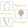 10 Pairs Rack Plating Brass Micro Pave Cubic Zirconia Earrings Hooks FIND-DC0003-48-5