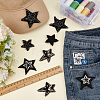 8Pcs 4 Styles Star Cloth Sew on Patches DIY-FG0010-23-4