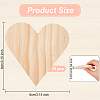 Heart Shape Unfinished Wooden Boards DIY-WH0308-289-2