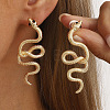 Snake Alloy Rhinestone Stud Earrings FS-WG9AB0E-01-1