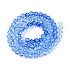 Gradient Color Baking Paint Glass Bead Strands DGLA-A039-T4mm-A020-2
