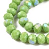 Electroplate Opaque Solid Color Glass Beads Strands EGLA-A044-P6mm-L30-3