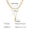 Summer Beach 304 Stainless Steel Fish Pendant Double Layer Necklaces for Women WG2FA6C-01-6