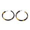 Cellulose Acetate(Resin) C Shape Half Hoop Earrings KY-S163-379A-02-3