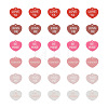 Beadthoven 30Pcs 6 Colors Valentine's Day Opaque Acrylic Pendants SACR-BT0001-03-1