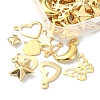 60Pcs 12 Style 304 & 201 Stainless Steel Charms STAS-FS0001-40-4