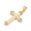Brass Micro Pave Cubic Zirconia Pendants KK-K408-24A-G-2
