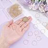 100Pcs 304 Stainless Steel Hoop Earrings Findings STAS-BBC0009-64-3