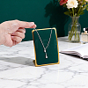 Stainless Steel Cambered Back Single Necklace Display Stands ODIS-WH0099-220B-3