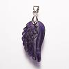 Natural Amethyst Pendants G-E339-02E-6