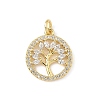 Brass Micro Pave Cubic Zirconia Pendants KK-S337-07G-C-1