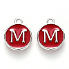 Platinum Plated Alloy Enamel Charms ENAM-S118-03M-P-1