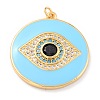Real 18K Gold Plated Brass Micro Pave Cubic Zirconia Pendants ZIRC-L100-084G-01-2