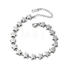 304 Stainless Steel Star Link Chains Bracelets for Women SA-CBA4051-01P-2