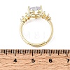 Brass Micro Pave Cubic Zirconia Cuff Open Rings CU-CBA5C10-09G-5