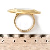 Flat Round 304 Stainless Steel White Shell Finger Rings for Women RJEW-G346-05G-02-5