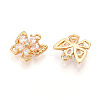 Brass Micro Pave Cubic Zirconia Charms KK-N262-111B-G-2
