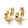 Horse Eye Real 18K Gold Plated Brass Hoop Earrings EJEW-Q797-07G-01-1