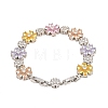 Platinum Tone Brass Micro Pave Cubic Zirconia Tennis Bracelets BJEW-B160-10P-5