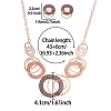 Alloy Enamel Pendant Necklaces & Stud Dangle Earrings Sets for Women FS-WG274F2-02-5