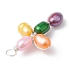 Dyed Natural Cultured Freshwater Pearl Pendants PALLOY-JF02230-02-4