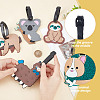GOMAKERER 5Pcs 5 Style Koala Sloth Dog PVC Luggage Tag AJEW-GO0001-52-5