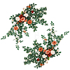 1 Set Plastic Artificial Flower & Leaf AJEW-GA0009-94-1