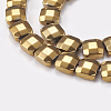 Electroplated Non-magnetic Synthetic Hematite Beads Strands G-P367-E02-1