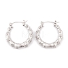 Non-Tarnish Bamboo Joint 304 Stainless Steel Hoop Earrings for Women EJEW-G388-01P-1
