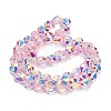 Electroplate Transparent Glass Beads Strands X-EGLA-B012-AB09-2