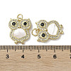 Brass Micro Pave Cubic Zirconia Pendants KK-G485-25C-G-3