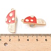 Alloy Red Enamel Split Pendants PALLOY-V006-02G-3