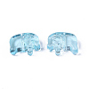 Transparent Spray Painted Glass Beads GLAA-T022-01-D02-2