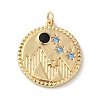 Rack Plating Brass Micro Pave Cubic Zirconia Enamel Pendants KK-A190-05G-1