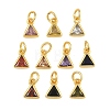 Brass Pave Cubic Zirconia Charms CU-CBA3D67-10G-1