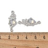 Brass & Resin Flower Connector Charms KK-U052-36P-02-3