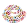 Opaque Ombre Effect Dyed Glass Beads Strands GLAA-Q106-04A-M01-2