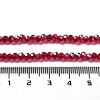 Electroplate Transparent Glass Beads Strands EGLA-A035-T3mm-A07-4