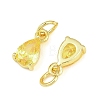 Brass Pave Cubic Zirconia Charms KK-K340-51G-05-2
