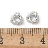 Brass Micro Pave Cubic Zirconia Daisy Spacer Beads KK-U052-06P-2