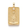Brass Micro Pave Clear Cubic Zirconia Pendants ZIRC-Z004-01V-1